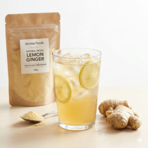 Natural Detox Lemon Ginger Drink Powder – Immunity Boost Healthy Mix