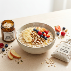 Organic Oatmeal Porridge Mix – High Fiber Healthy Breakfast (Instant Energy Bowl)