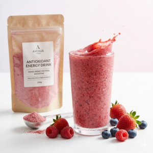 Mixed Berry Protein Smoothie Mix – Antioxidant Energy Drink Powder