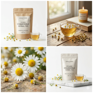Organic Chamomile Herbal Tea – Natural Relaxation & Stress Relief Drink